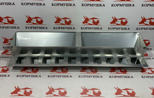 Кормушка куриная ЭКОНОМКА СТАНДАРТ 80 см (без крышки,на клетку) 1 шт**