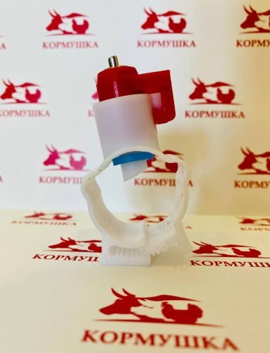 Ниппель с креплением прямой на трубу d 25мм (для кур) 1шт**