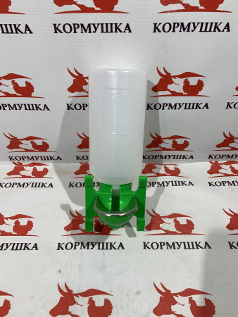 Поилка на клетку с бутылкой 2л. для кроликов (металл. чаша) 1шт.