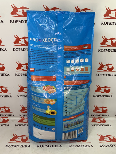 ПРОХВОСТ корм для взрослых собак ягненок (13 кг/м) 1кг.