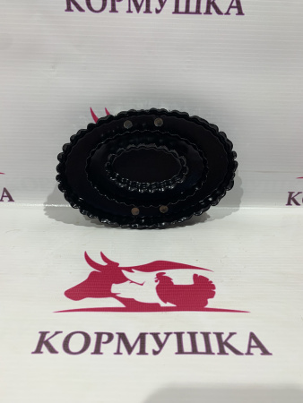 Скребница металлическа (овальная черная) 1 шт**