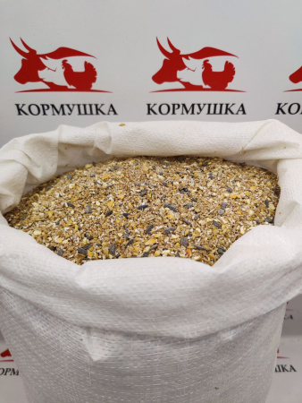 Зерносмесь плющенная для птицы (25 кг/меш) 1кг.