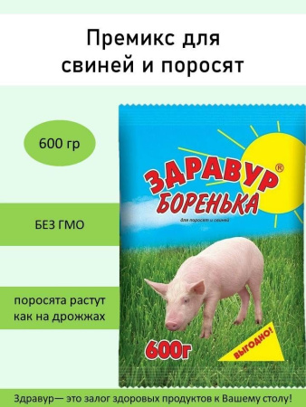 Премикс Здравур Боренька (600гр/уп) 1шт.